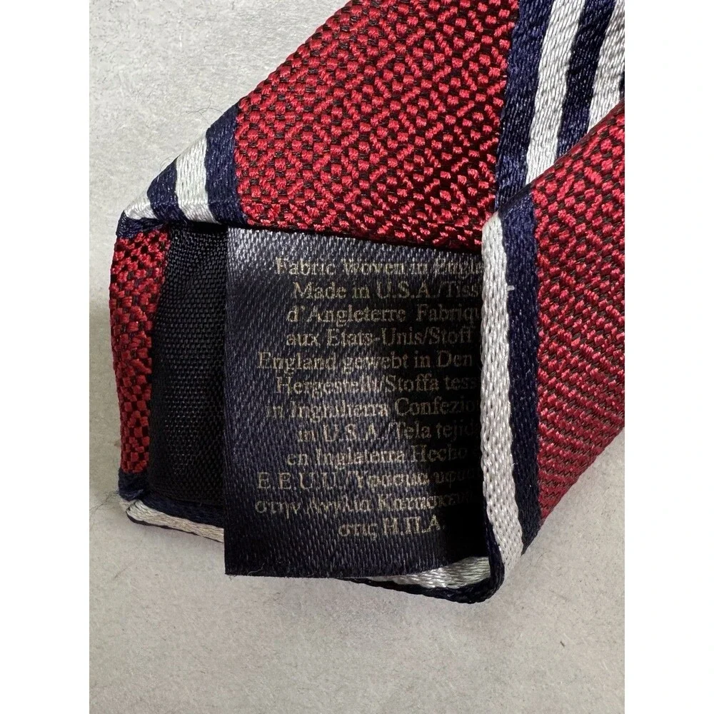 NWOT Brooks Brothers Silk Tie USA Made Red/White/Blue Stripes 58